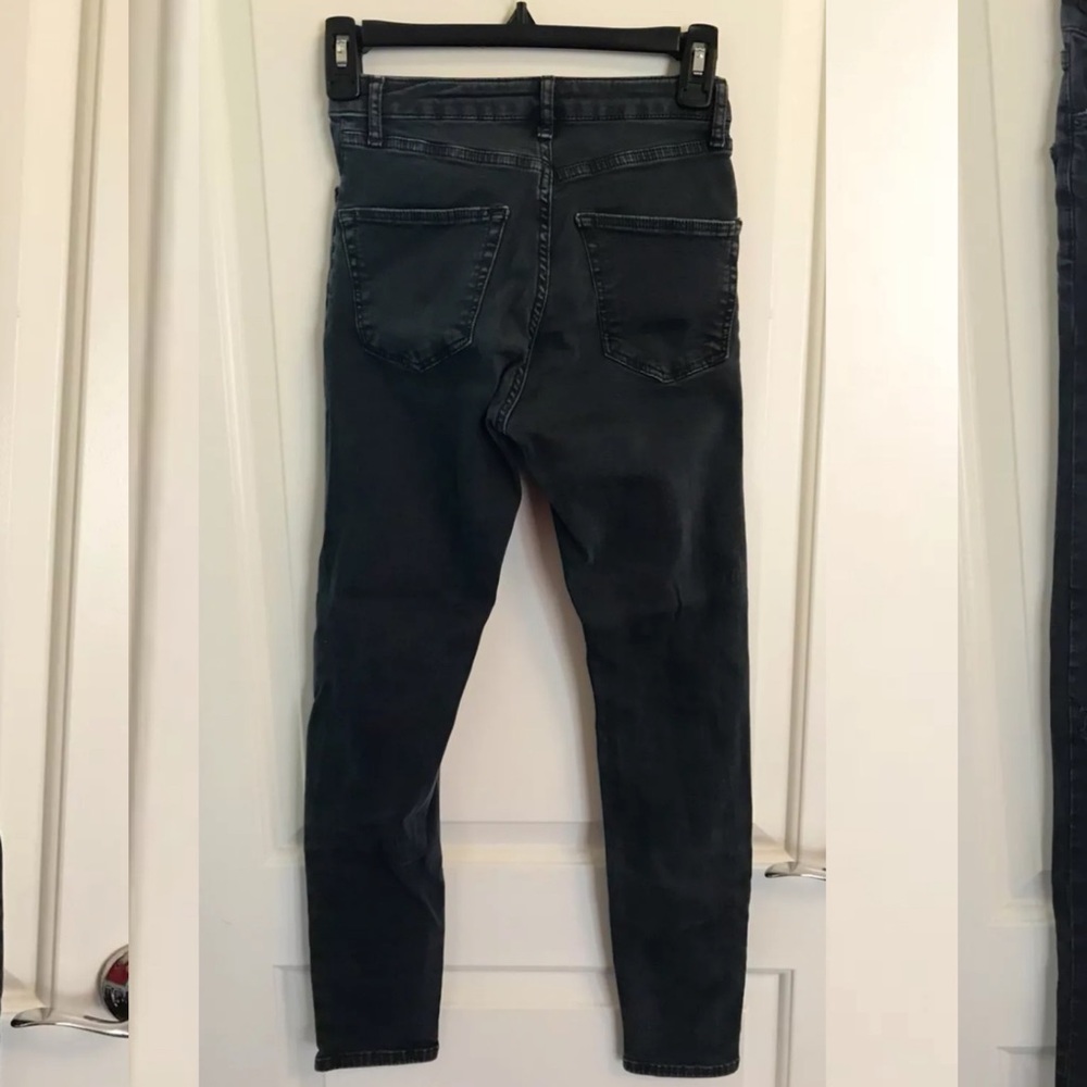 NWOT Topshop Moto washed black Jamie jeans 25 - Picture 3 of 4